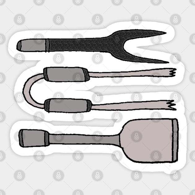 Barbecue Utensils Sticker by jhsells98